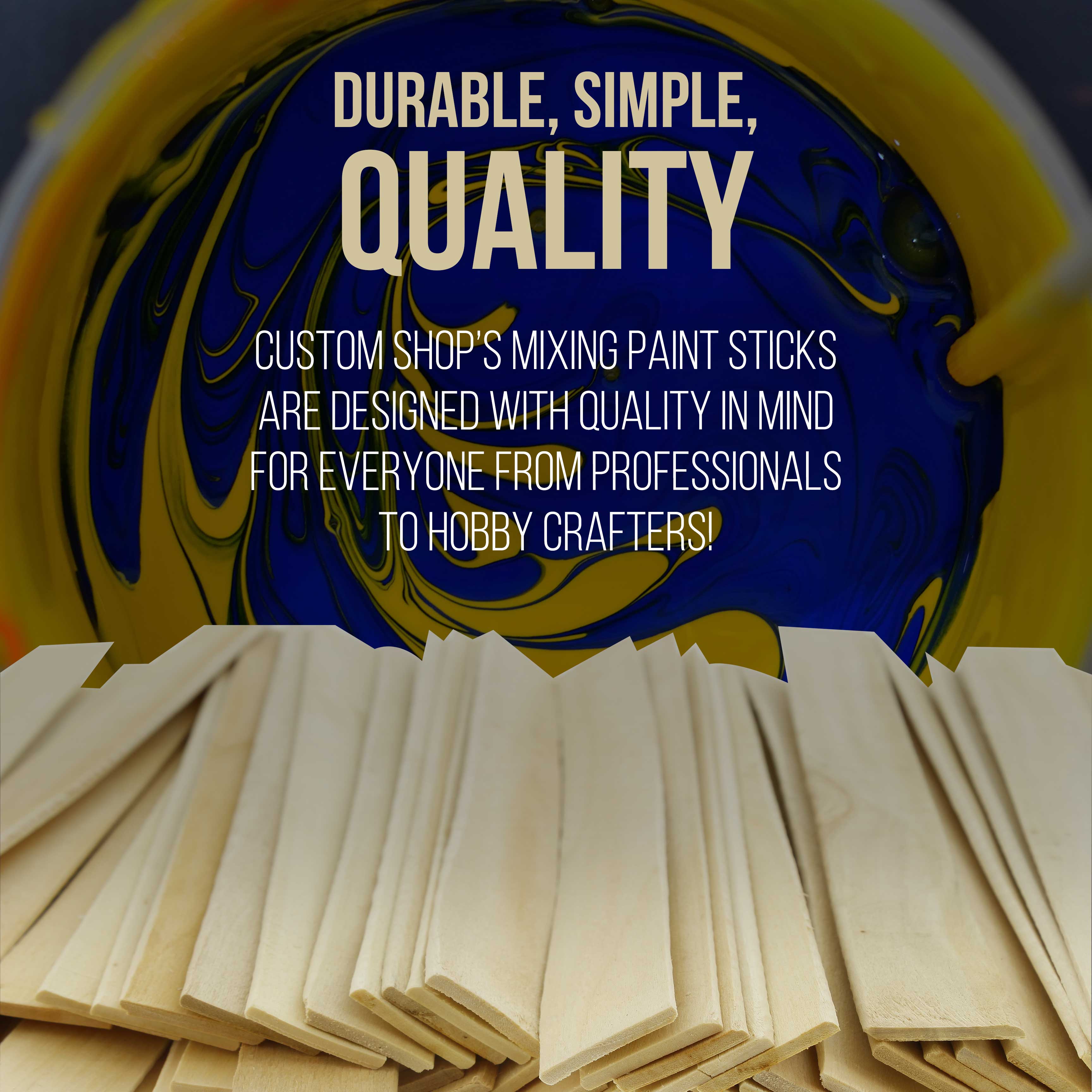 12 Inch Paint Mixing Paddles - 25 Pack Birch Wood Stir Sticks for Paint, Epoxy, Resin - Perfect for DIY Projects, Home Improvement & Professional Use
