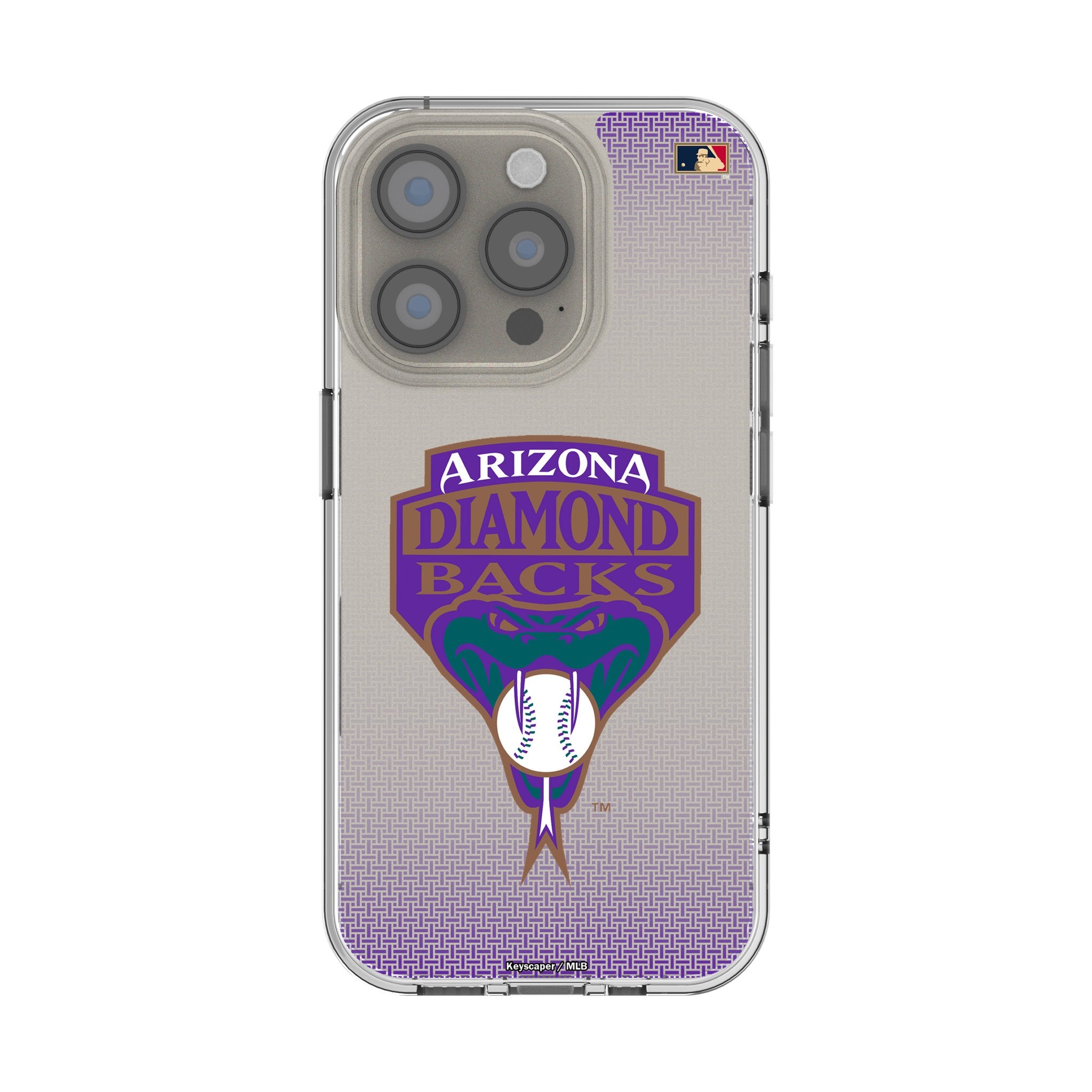 Arizona Diamondbacks 1999-2006 Cooperstown Collection Linen Clear Phone Case for Apple iPhone - Perfect for Baseball Fans & Game Days
