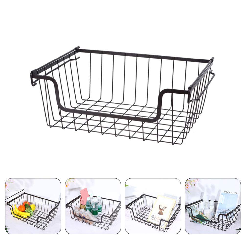 **Cabilock 1-Piece Metal Wire Storage Basket - Durable Pantry, Bathroom & Vanity Organizer for Shelves, Desk, Shower & Makeup - Perfect for Kitchen, Bathroom & Office Organization**