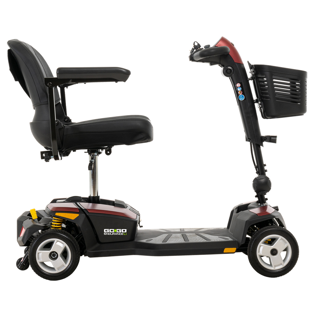 Go Go Endurance LI 4 Wheel Mobility Scooter - Lightweight & Portable for Seniors & Adults - Perfect for Shopping, Travel & Outdoor Adventures