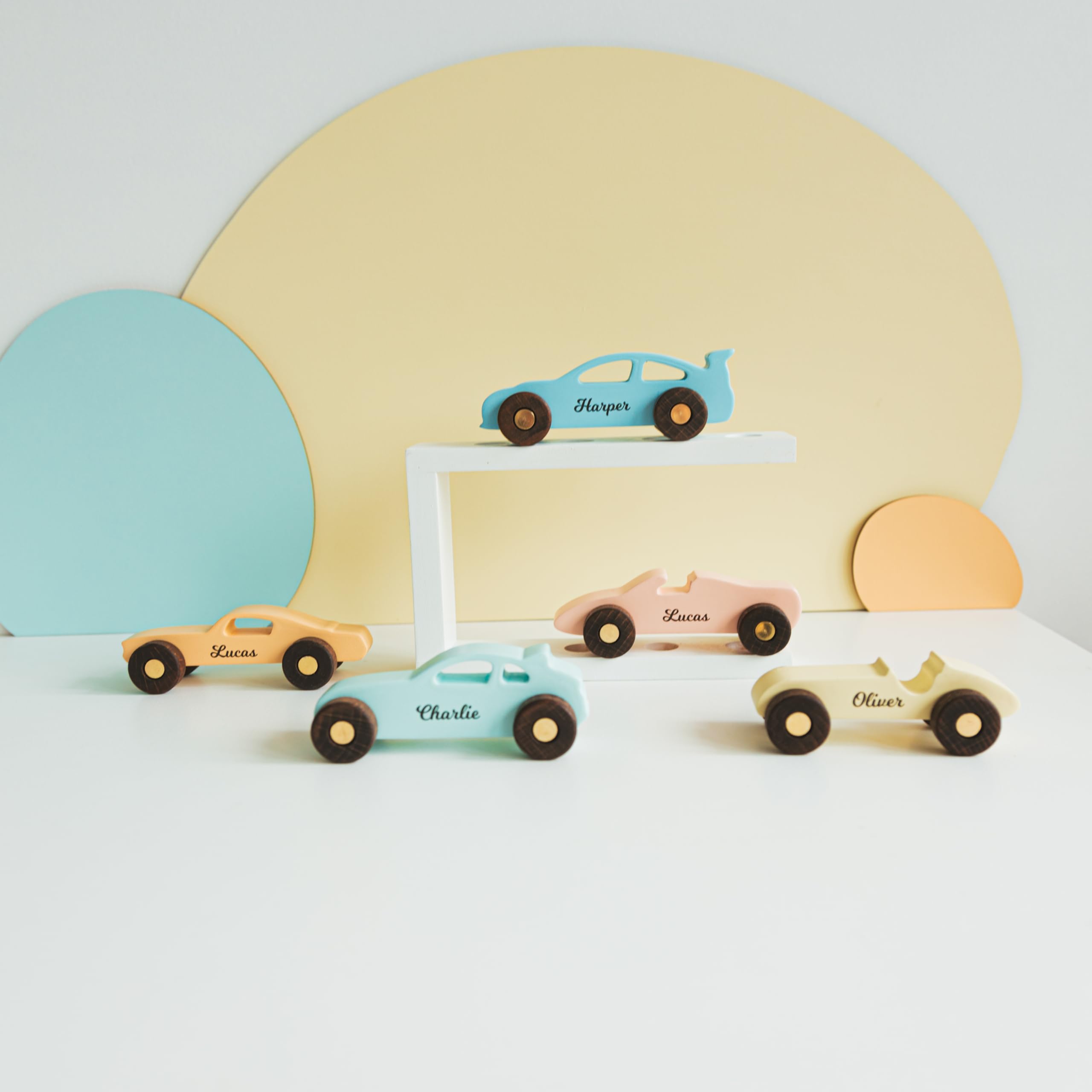 Personalized Name Wooden Toy Car for Toddlers - Unique Baby Shower & 1st Birthday Gift for Boys - Montessori Educational Learning Toy - Christmas Present for Kids - Perfect for Playtime, Early Childhood Development & Gift-Giving Occasions