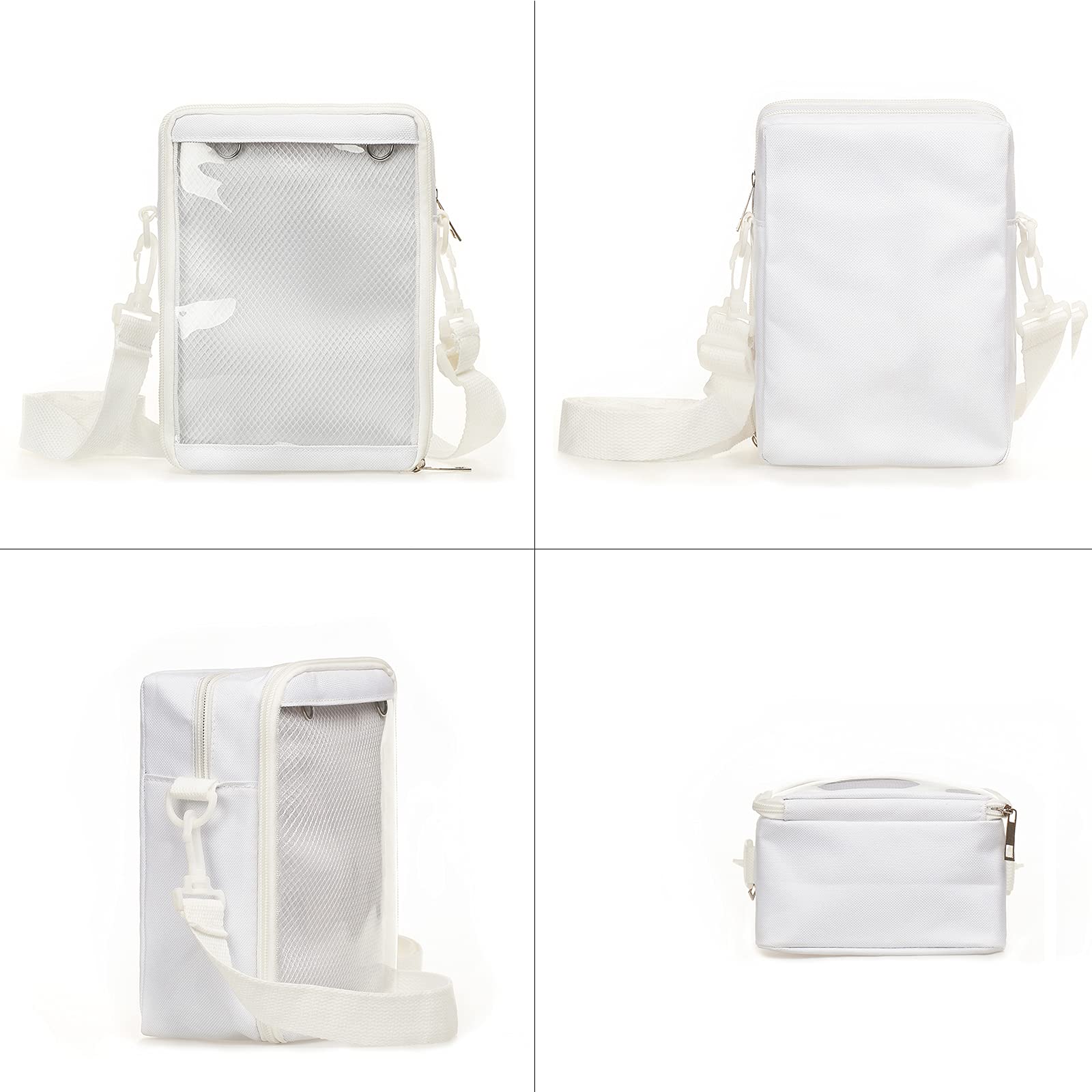 Small Clear Ita Bag - Mini DIY Transparent Crossbody Shoulder Messenger Bag for Cosplay, Conventions & Everyday Use