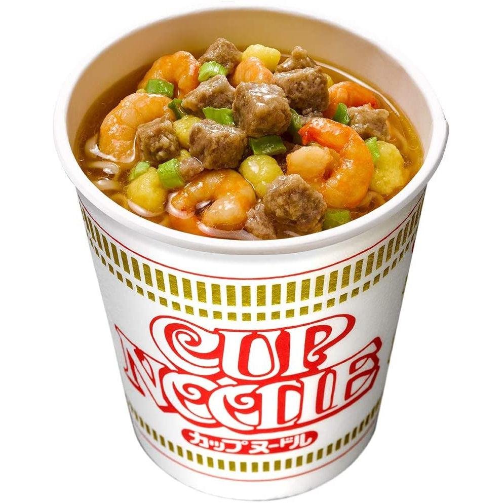 Nissin Instant Cup Noodles Soy Sauce Flavor (Pack of 6) - Quick & Easy Japanese Ramen for Office Lunch, College Dorm, or Emergency Food Supply