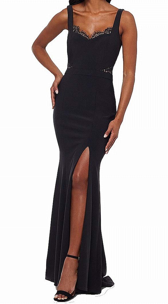 Xscape Women's Floral Lace Gown Dress - Elegant Formal Evening Gown for Weddings, Prom, and Special Occasions