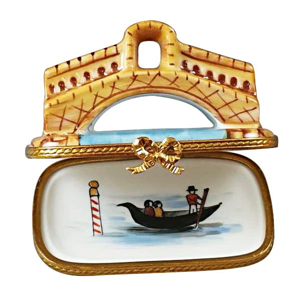 Rochard Rialto Bridge Venice Limoges Porcelain Trinket Box - Hand-Painted Collectible Gift for Home Decor & Jewelry Storage
