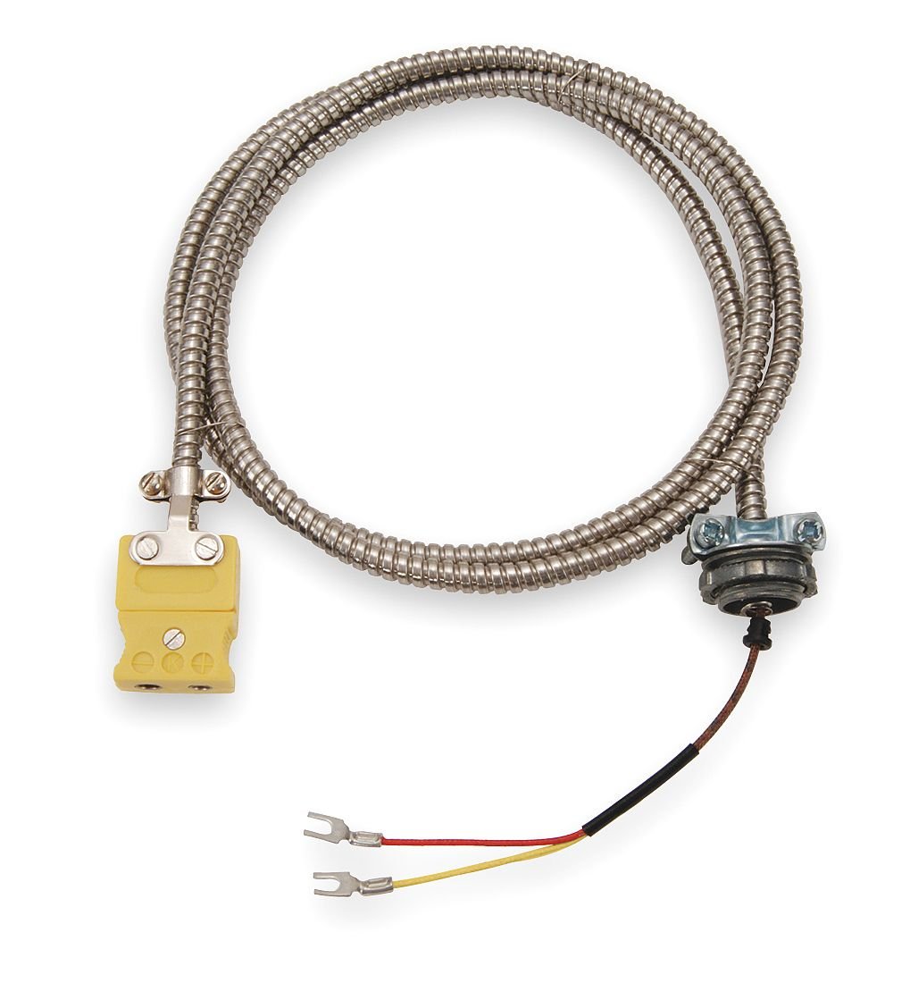 High-Quality K-Type Thermocouple Extension Wire - 20AWG, Stranded, 50Ft for Industrial & HVAC Temperature Measurement
