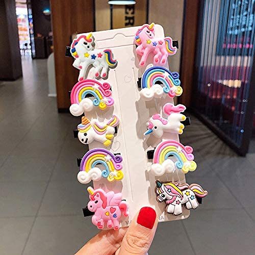 20pcs Rainbow Ice Cream Hair Clips Set for Girls Toddlers - Cute Baby Barrettes Hair Accessories for Party, School, Daily Wear & Photo Shoots