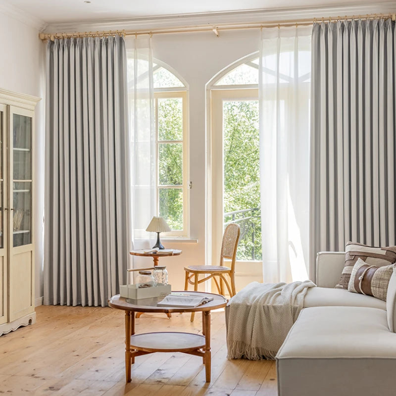 Blackout Thermal Insulated Custom Curtains - Polyester Glossy Finish for Bedroom & Living Room - Light Blocking, Energy Saving, Noise Reducing Window Treatments