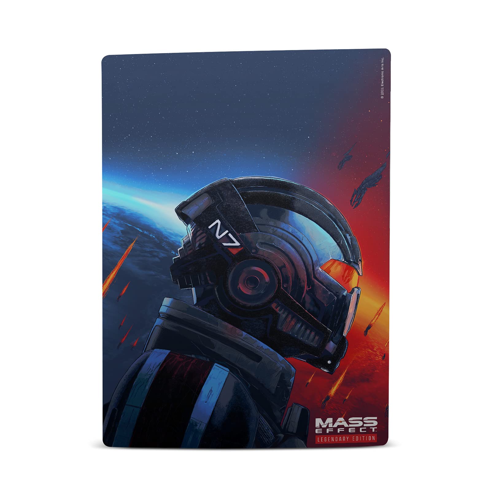 N7 Armor Legendary Graphics Matte Vinyl Skin Sticker Decal Cover Compatible with Sony PlayStation 5 PS5 Digital Edition Console - Custom Gaming Protection for Enhanced Console Style