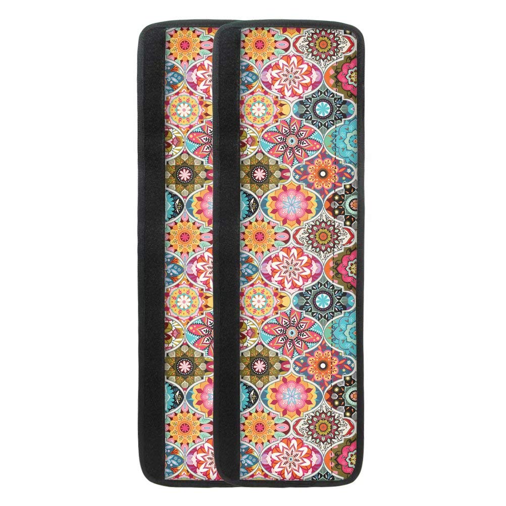 ORGYPET Universal Refrigerator Door Handle Covers - 1 Pair Bohemian Style Anti-Skid Protector for Kitchen Appliances (Fridge, Oven, Dishwasher) 16.1 x 5.3 Inch - Decorative & Functional Home Upgrade for Modern Kitchens