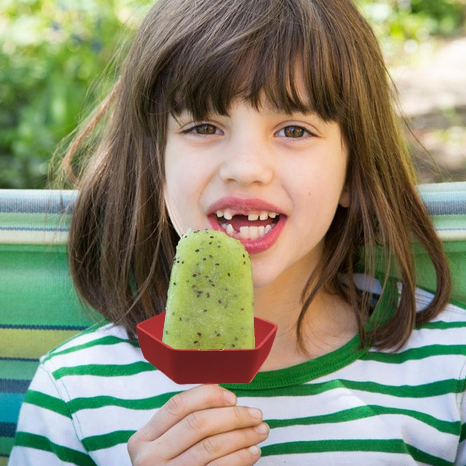 BPA-Free Silicone Ice Pop Holder for Kids - 2-in-1 Reusable No Drip Popsicle Mold, Mess-Free Frozen Treat Maker for Summer Snacks, Birthday Parties & Backyard BBQs