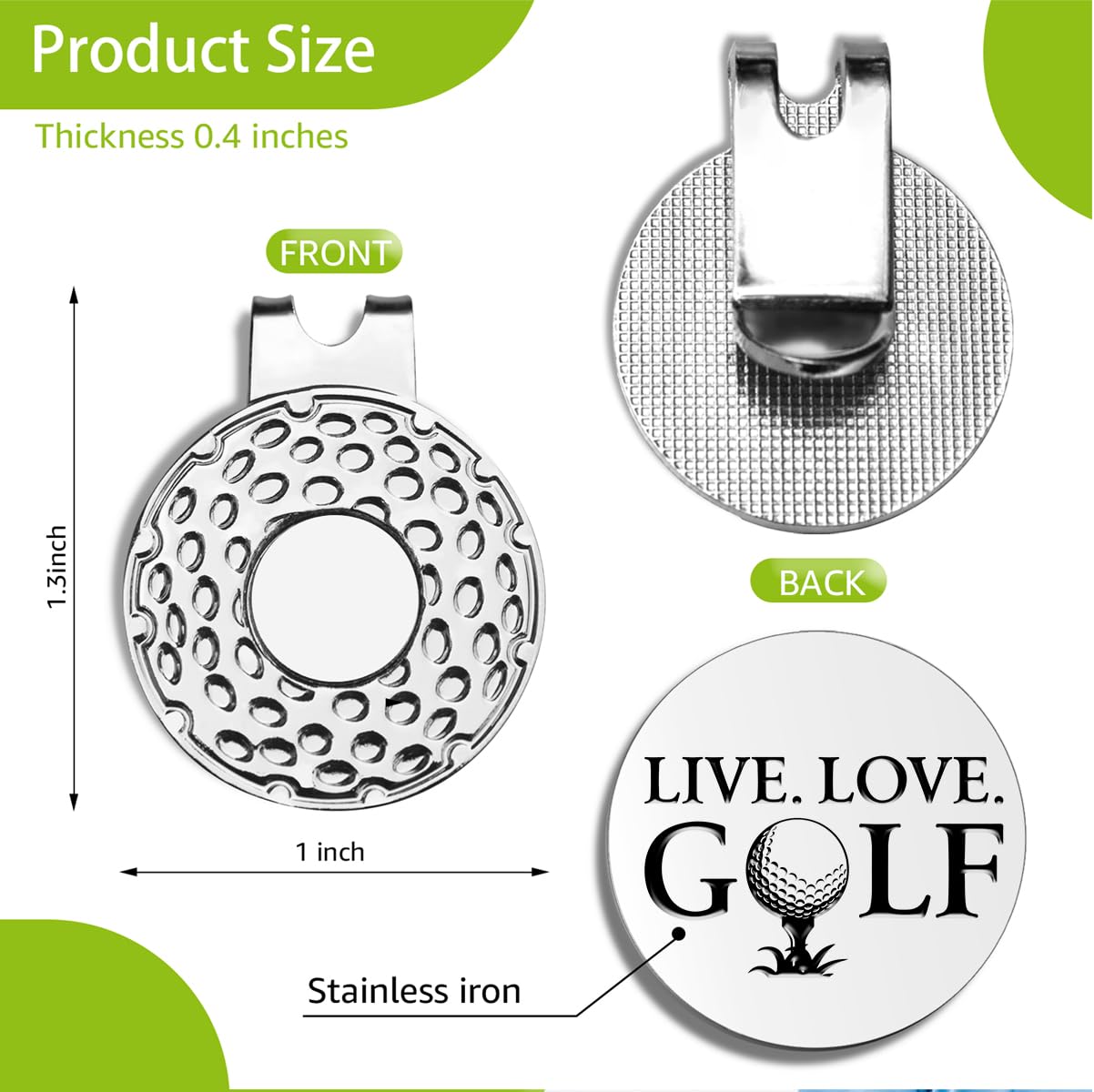 Funny Golf Ball Markers with Hat Clip - Unique Golf Gifts for Men, Dad, Husband & Grandpa - Perfect for Birthday, Retirement & Golf Enthusiasts - Great for Course Play & Golf Tournaments