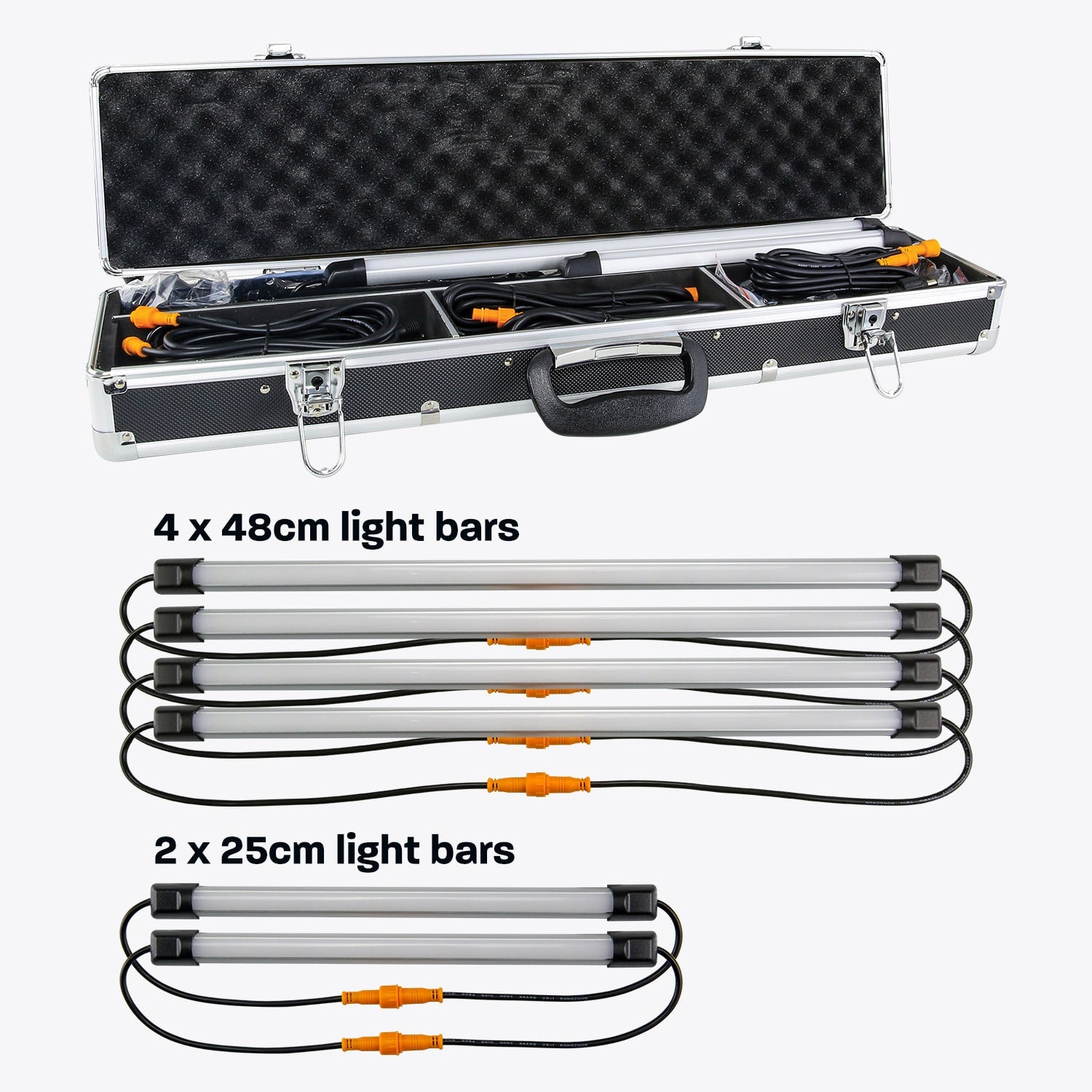 6 Bar Tri-Color LED Camping Light Kit - Portable Waterproof Tent Lighting for Outdoor Adventures, Hiking, and Emergency Use