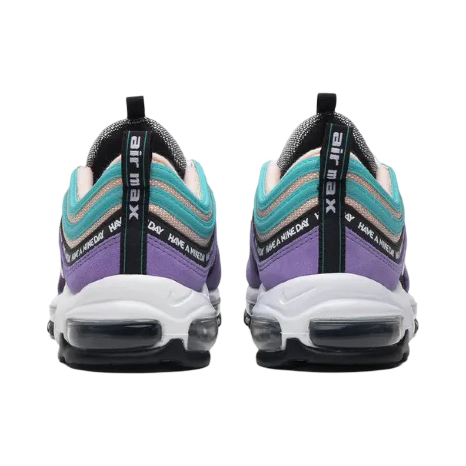 Nike Air Max 97 'Have A Nike Day' Sneakers - Black/Clear Emerald/White Colorway | Running Shoes for Men & Women | Perfect for Gym, Workouts & Casual Wear