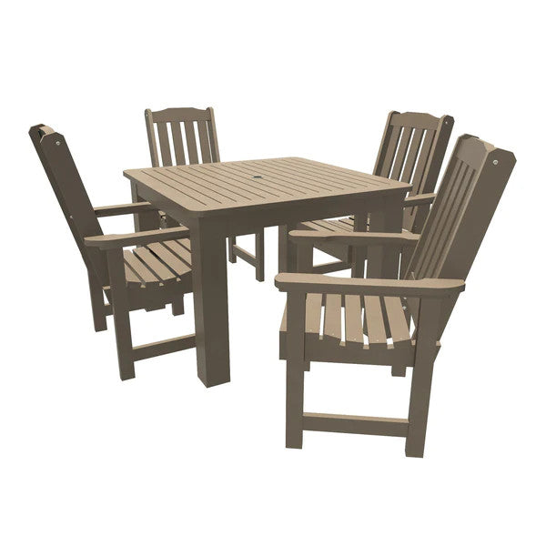 Lehigh 5-Piece Square Patio Dining Set - Outdoor Furniture for Garden, Backyard, and Poolside Relaxation
