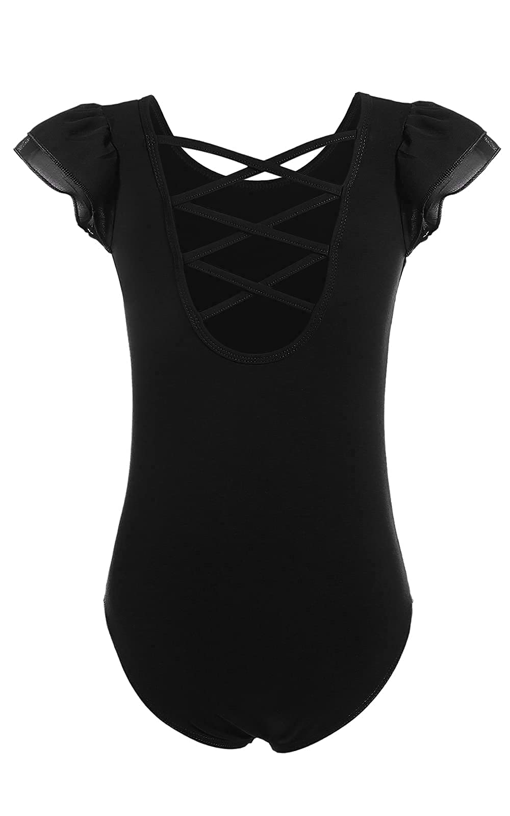 MERIABNY Girls Ballet Leotard with Ruffle Sleeves - Dance Outfit for Ballet, Gymnastics & Performance (Ages 3-9) | Perfect for Dance Class, Recitals & Ballet Practice