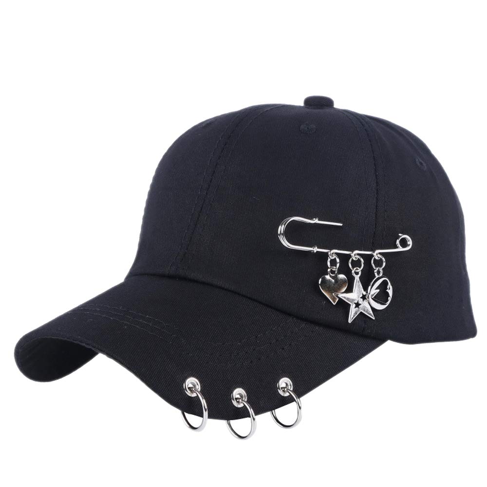 XRDSS Unisex Ring Chain Baseball Cap - Adjustable Summer Streetwear Hat for Men & Women - K-Pop Hip Hop Fashion Trucker Cap for Outdoor, Concerts & Casual Wear