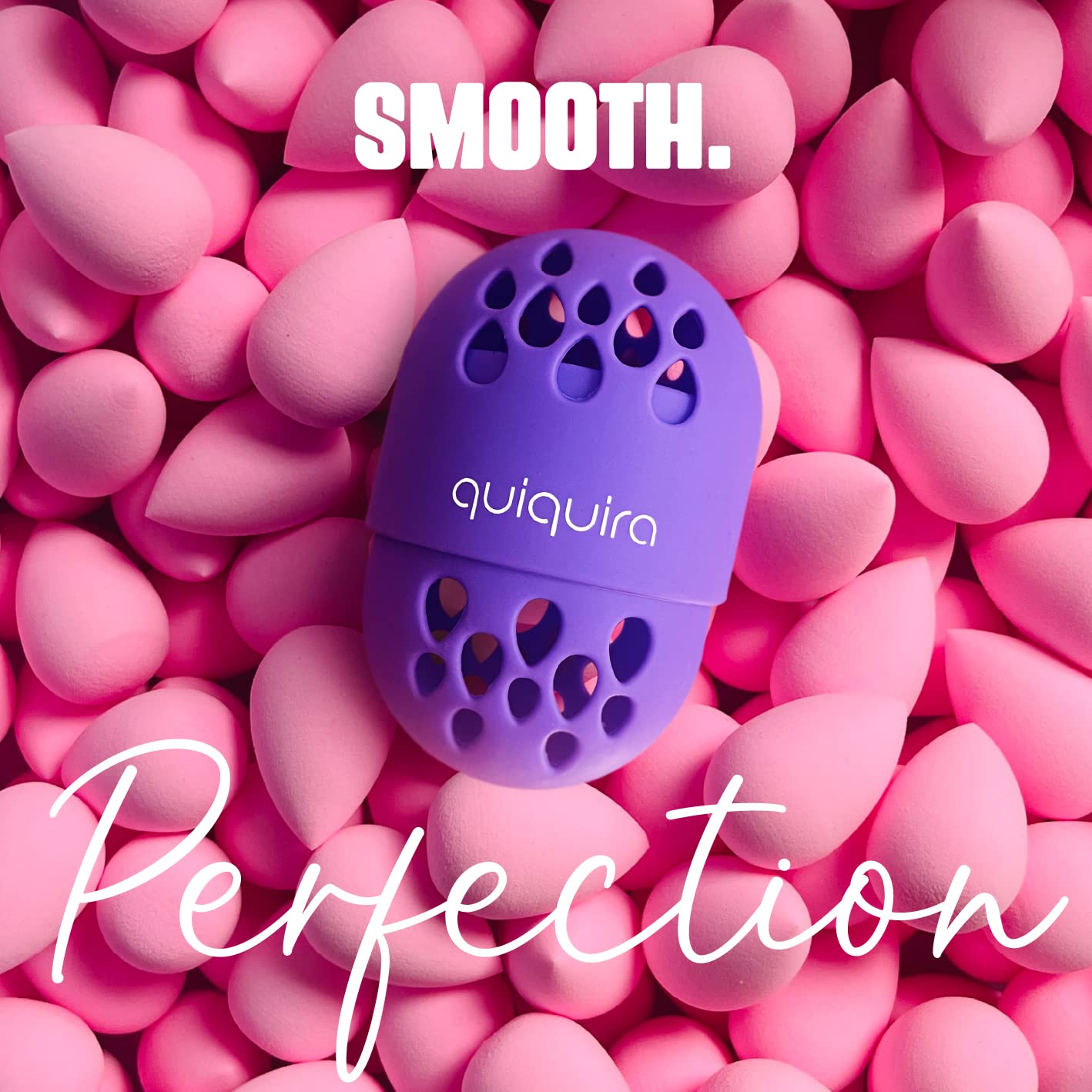 Washable Silicone Makeup Sponge Holder Case - Travel-Friendly Beauty Blender Storage for Quick Drying, Powder Puff Container (Blender Not Included) - Perfect for On-the-Go Makeup Touchups & Organized Cosmetic Bags (Fuscia)