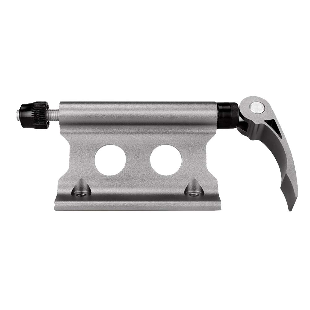 Premium Bike Fork Mount Stand - Heavy Duty Front Wheel Holder for Mountain Bikes, Road Bikes | Secure Storage Solution for Garage, Outdoor Travel & Camping (Silver)