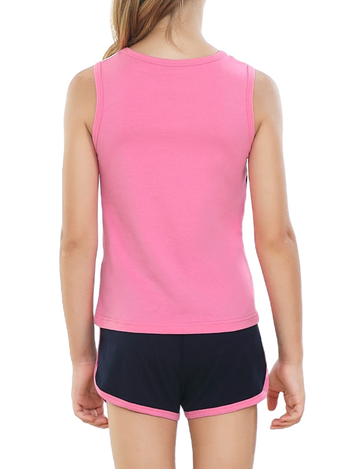Girls Summer Outfits 2-Piece Set - Cute Tank Top & Dolphin Shorts for Tennis, Running, Playtime | Comfortable Kids Clothes for Outdoor Activities