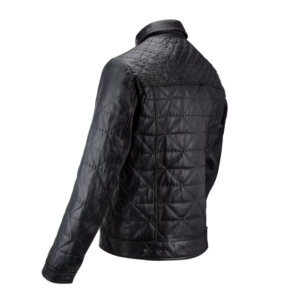 Monte Carlo Cuadra Biker Leather Jacket for Men - Genuine Leather Motorcycle Jacket with Stylish Design - Perfect for Riding, Casual Wear & Outdoor Adventures
