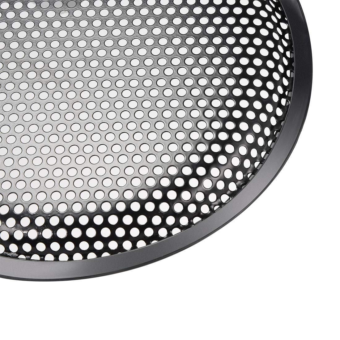 uxcell 2-Pack 15-Inch Speaker Waffle Grill Metal Mesh Subwoofer Guard Cover with Clips & Screws - Durable Protection for Car Audio, Home Theater, and DJ Equipment