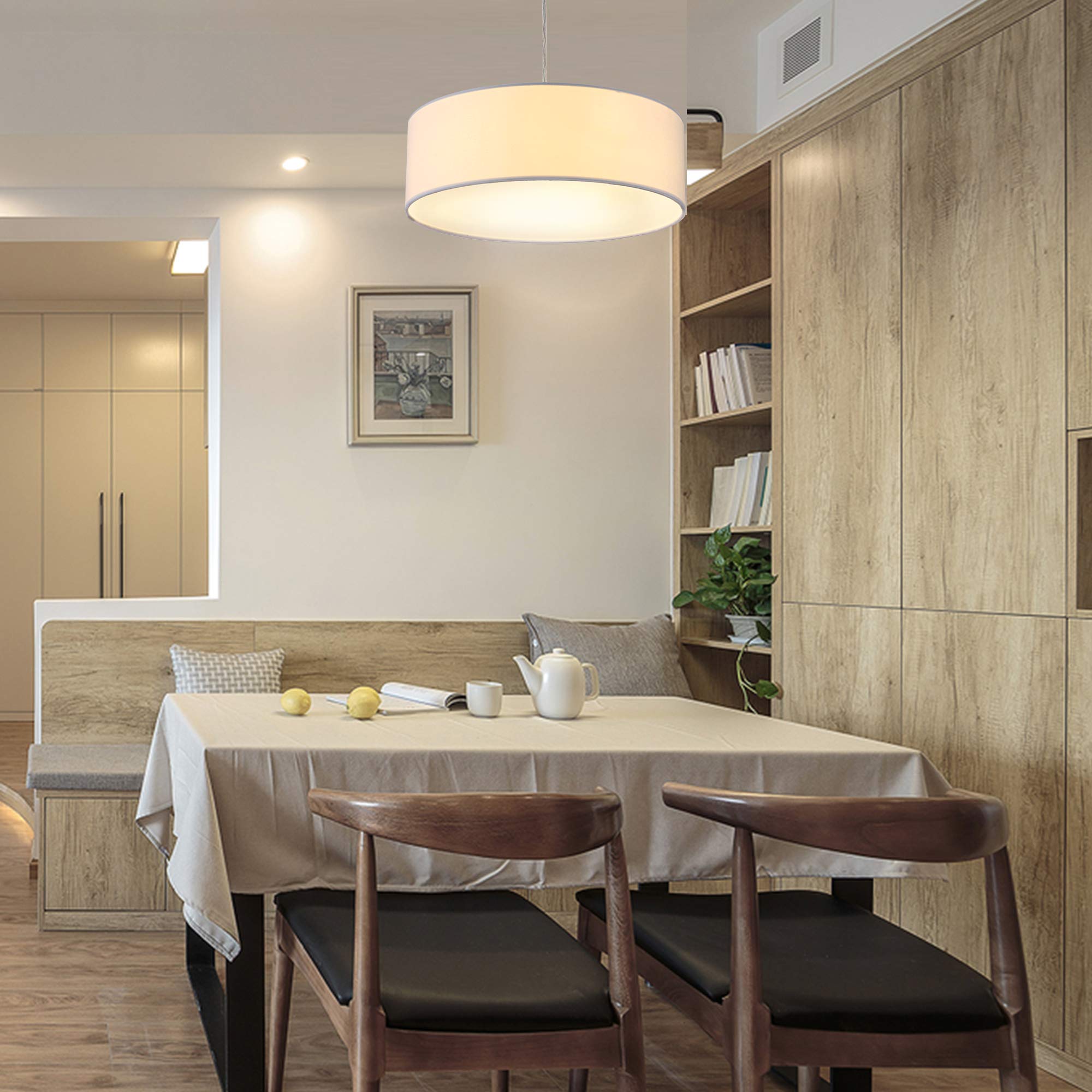 Modern Fabric Pendant Light - 15