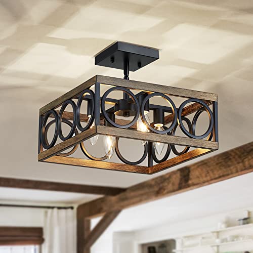 Black Ceiling-square 4-light