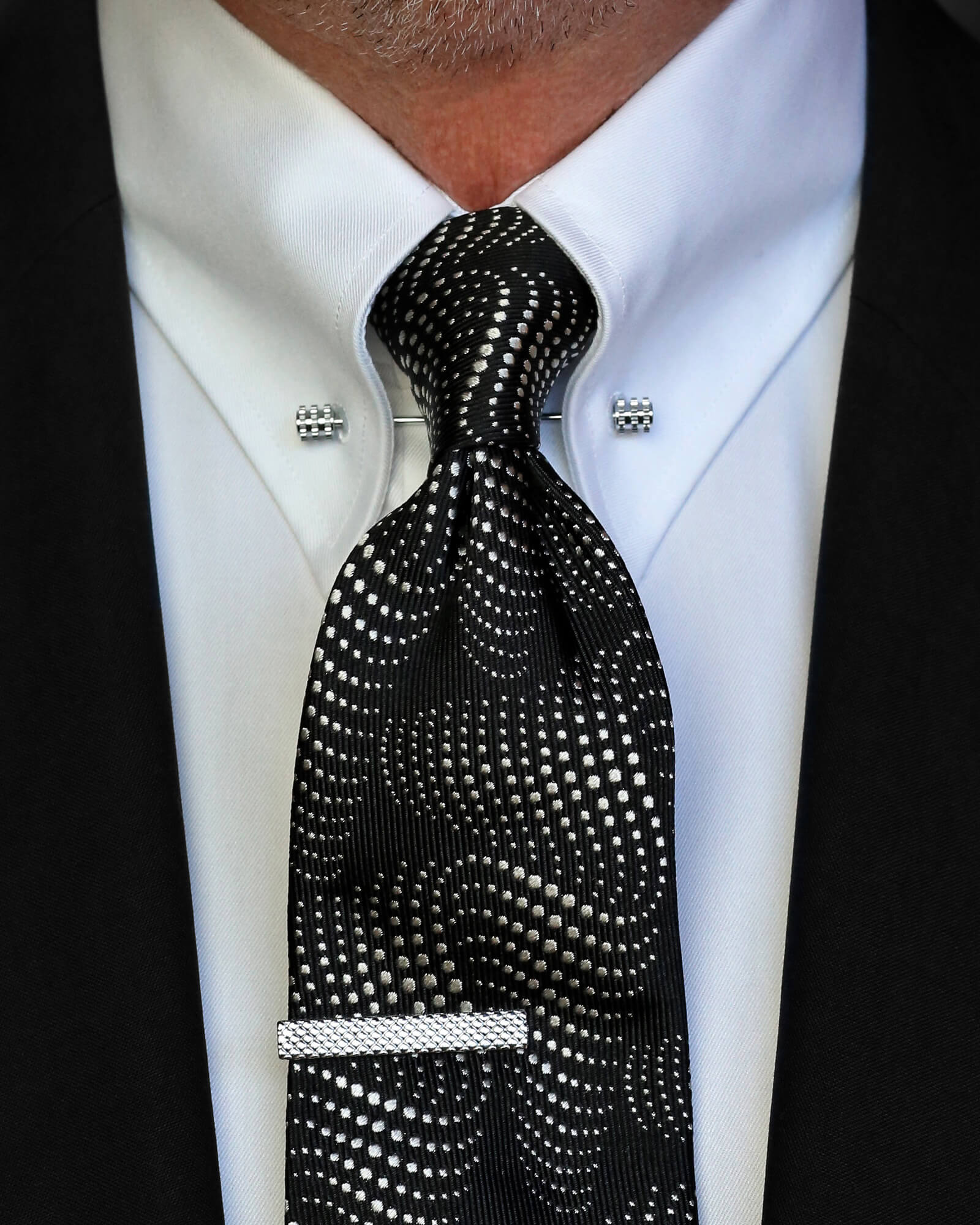 DÉCLIC Slim Fit Pin Collar Dress Shirt with Double Cuffs | Formal & Business Attire for Men | Perfect for Office, Weddings & Special Occasions
