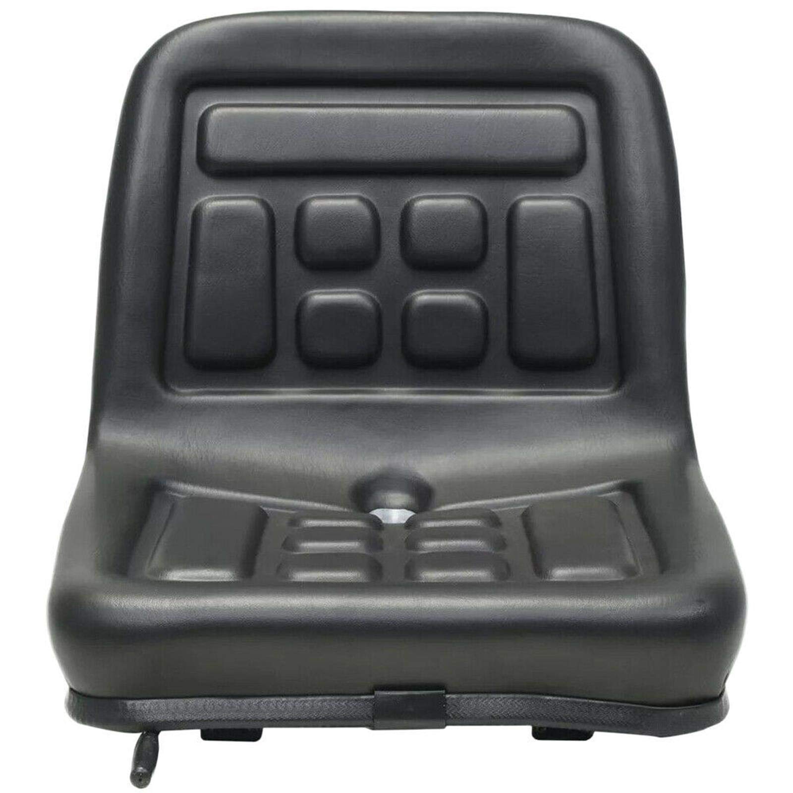 Universal Tractor Seat Replacement with Drain Hole & 5.5'' Sliding Tracks - Compatible with Tractors, Dumpers, Forklifts, Mowers & Diggers - Ideal for Farming, Construction & Landscaping Equipment