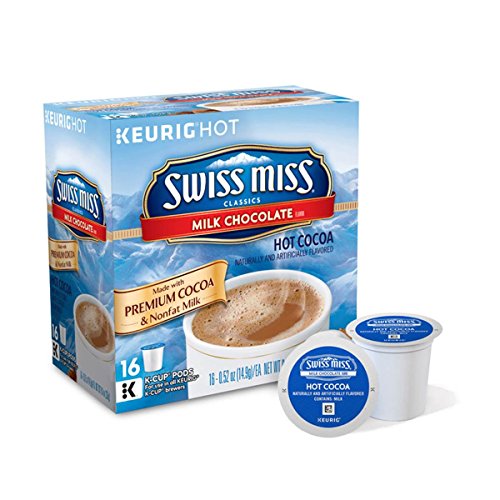 Swiss Miss Hot Cocoa Mix K-Cups 16 Count - Rich Milk Chocolate Flavor for Keurig Brewers - Perfect for Winter Mornings & Cozy Evenings