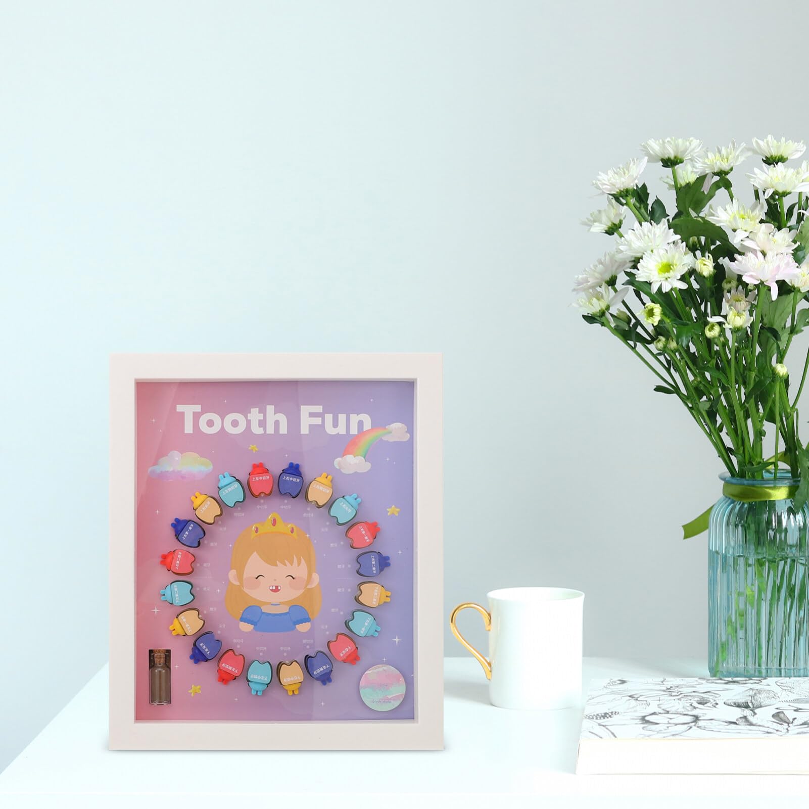 JOINPAYA Baby First Tooth Keepsake Box - Elegant Jewelry Trinket Box for Baby Teeth Storage | Perfect Baby Shower Gift & Milestone Memory Keeper for Newborns & Toddlers