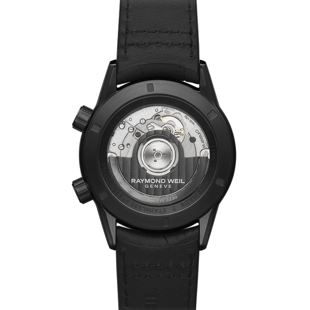 Freelancer GMT Worldtimer Watch - 40.5mm Black Dial with Genuine Leather Strap - Perfect for Business Travel & International Timekeeping