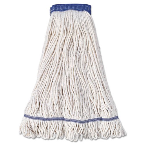 Premium X-Large White Mop Head - Super Loop Design with Cotton/Synthetic Fiber Blend - Ideal for Hardwood Floors, Tile & Commercial Cleaning