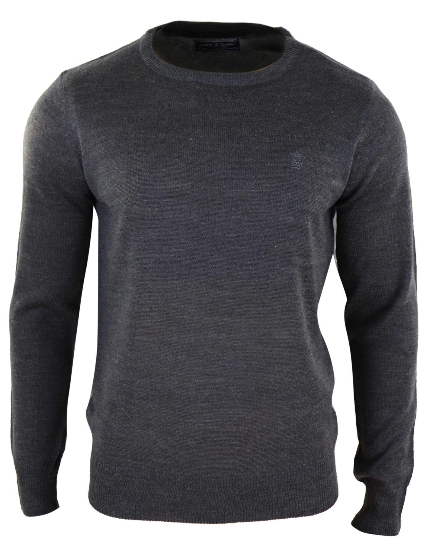 Soulstar Men's Lightweight Wool Feel Crew Neck Knitted Sweater - Soft Winter Pullover for Casual Wear & Office Outfits | Perfect for Fall, Winter & Holiday Season