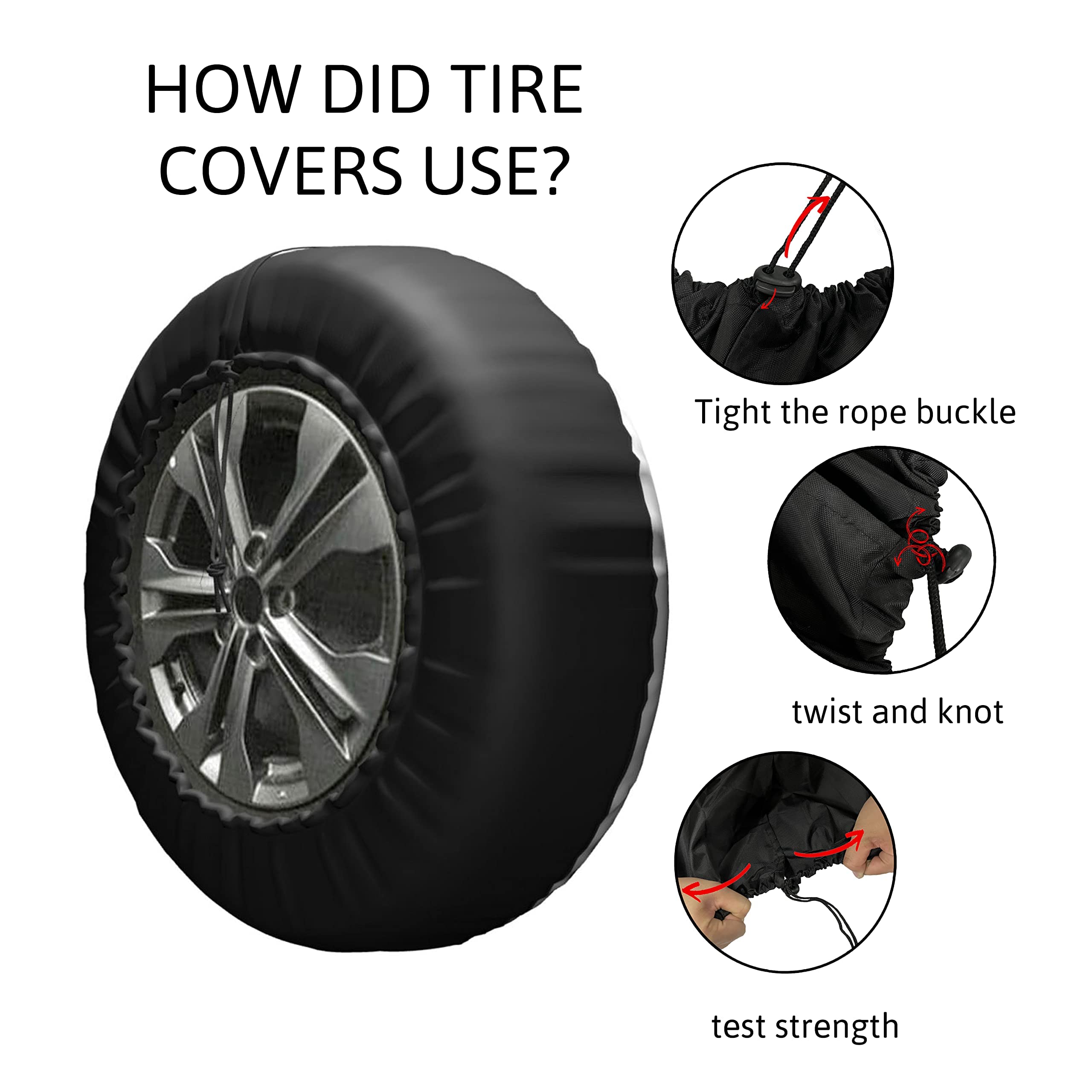 Vintage Spare Tire Cover - Weatherproof Universal Fit for 14