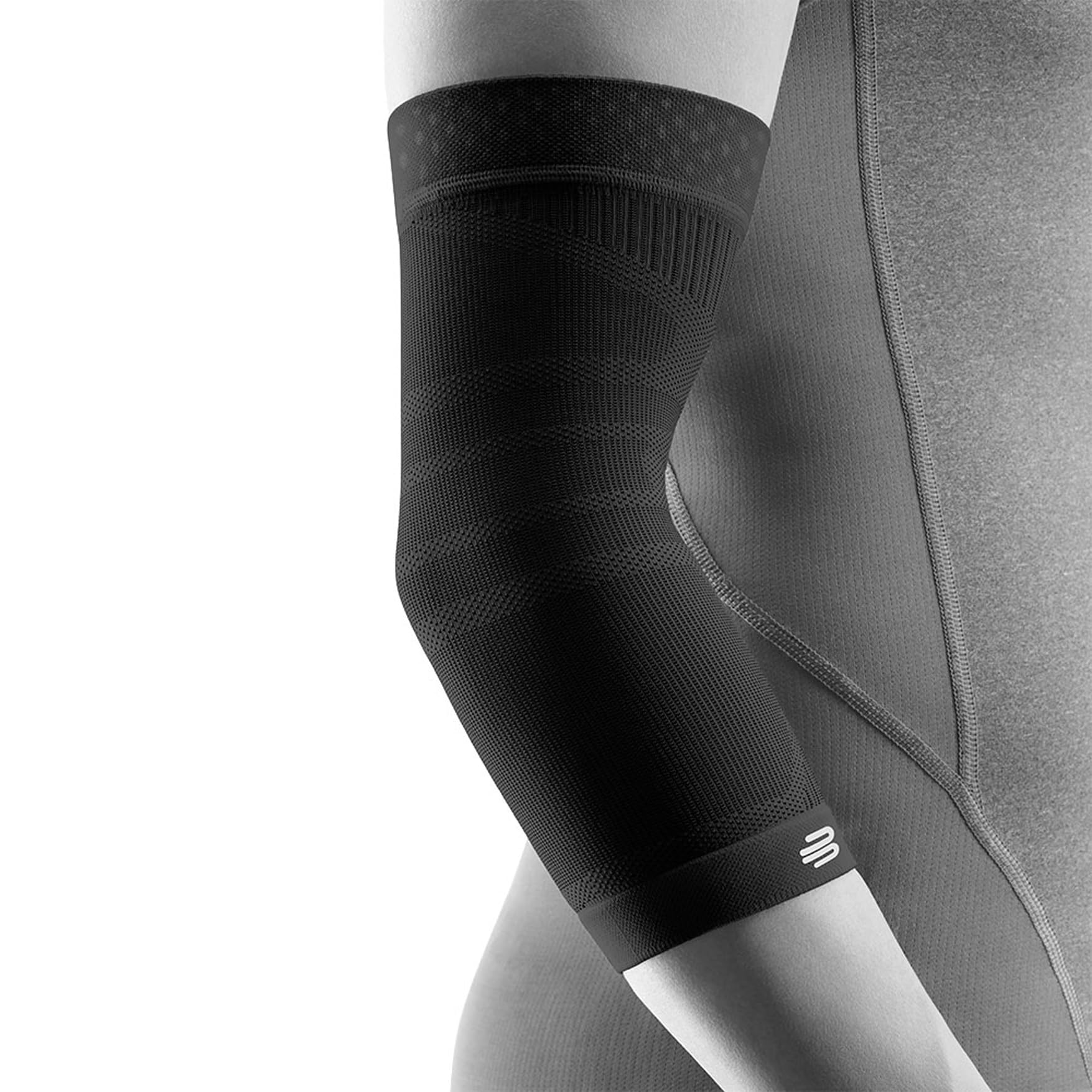 Bauerfeind Sports Compression Elbow Sleeve - Unisex Support for Athletics & Impact Activities - Adjustable Fit for Right or Left Arm - Black, Large - Ideal for Tennis, Golf, Weightlifting & Recovery