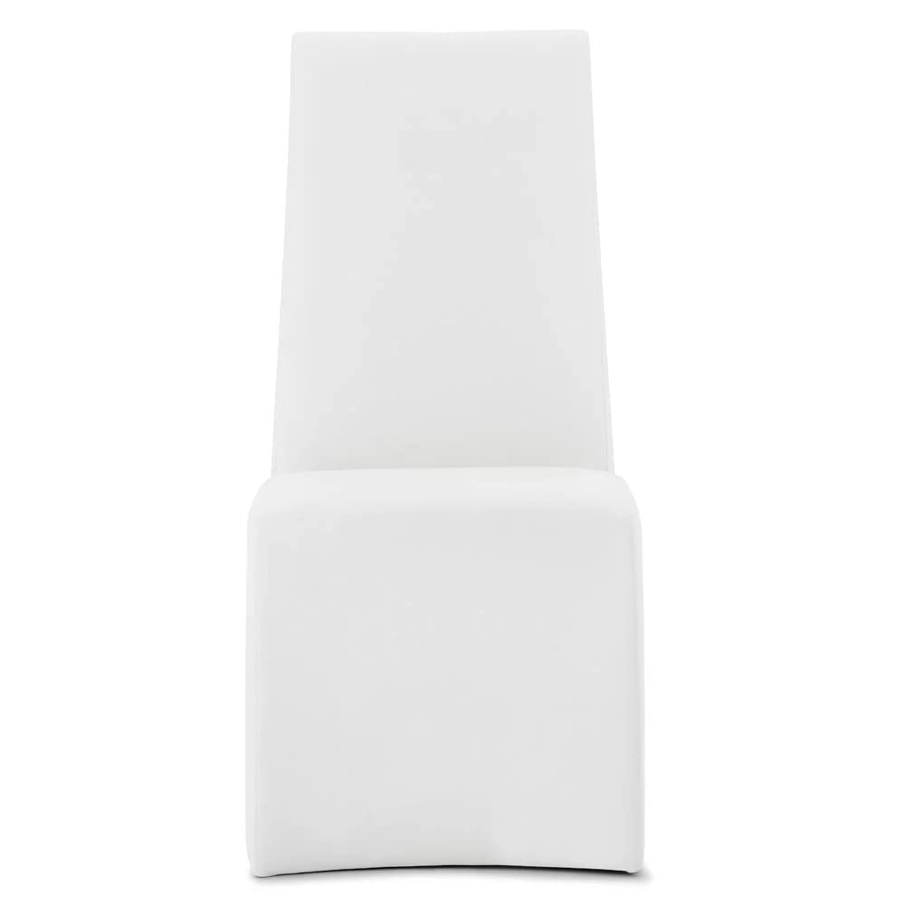 Zuri Furniture Boston High Back Modern Dining Chair - White | Elegant & Comfortable Dining Room Seating for Home, Restaurant & Office