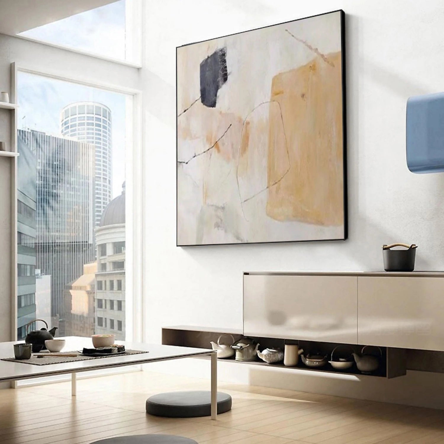 Abstract Tranquility Art Painting #WS253 - Modern Wall Decor for Living Room, Bedroom & Office - Calming Canvas Artwork for Home & Workspace