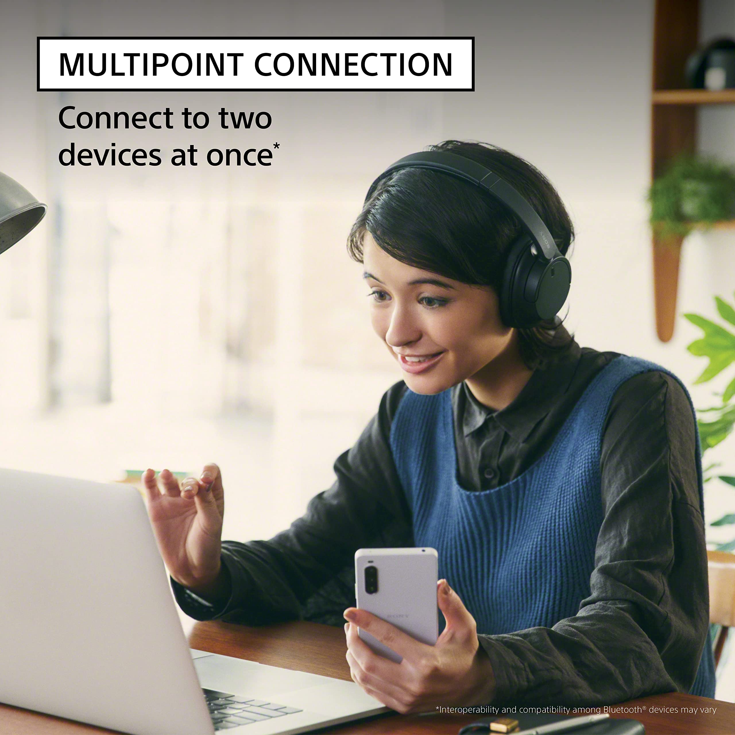 Sony WH-CH720N Wireless Noise Canceling Headphones with Bluetooth, Built-in Mic & Alexa - Over-Ear Comfort for Travel, Work & Music - White (Latest Model)