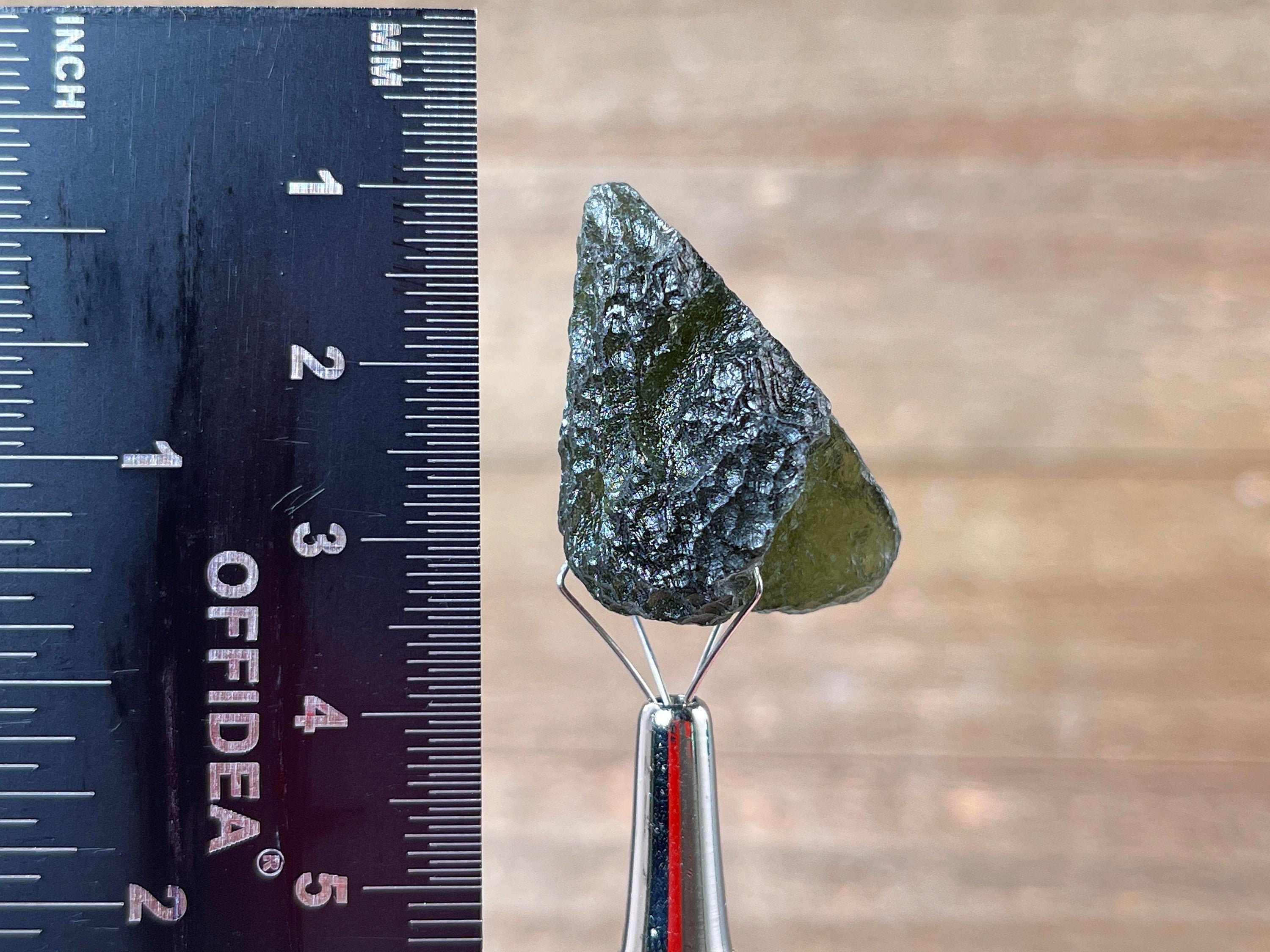7.5g Genuine Raw Moldavite Crystal Stone - Natural Green Moldavite for Jewelry Making, Meditation & Energy Healing (41776)