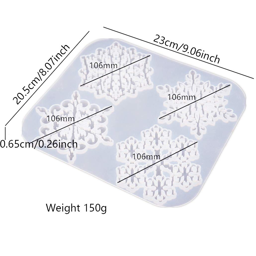 Snowflake & Hexagon Silicone Resin Molds for Epoxy Casting - DIY Coaster, Cup Holder & Crystal Agate Tray - Perfect for DIY Crafts, Home Decor & Gift Making