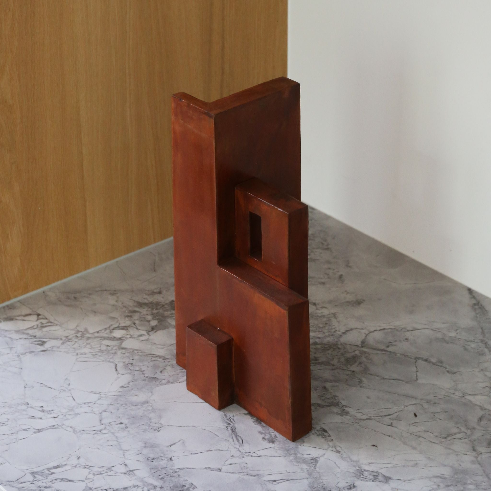 FERM LIVING Aperture Sculpture - Modern Home Decor Art Piece in Oxide Finish | Perfect for Living Room, Bedroom & Office Decoration