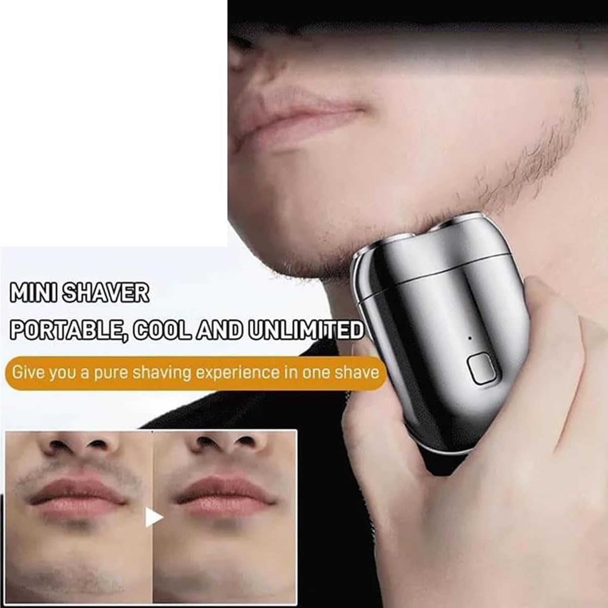 Jacooba Mini Dual-Head Electric Razor for Men - USB Rechargeable Waterproof Shaver with Compact Design - Perfect for Travel, Gym & Daily Shaving (Green)