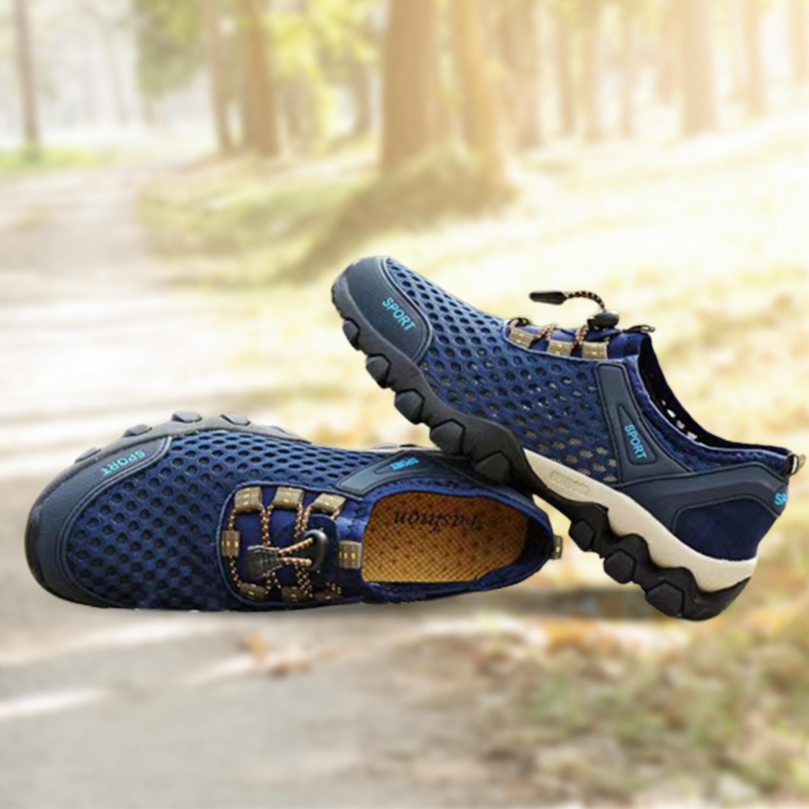 Rockible Men's Hiking Shoes - Lightweight Outdoor Trail Running Shoes for Men - Breathable Athletic Walking Shoes for Summer - Perfect for Camping, Trekking & Daily Wear