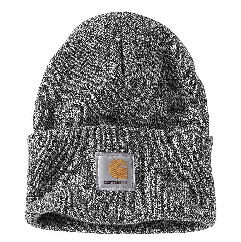 Carhartt Knit Cuffed Beanie for Men & Women - Warm Winter Hat in Black & White - Perfect for Outdoor Activities, Skiing, and Cold Weather Protection