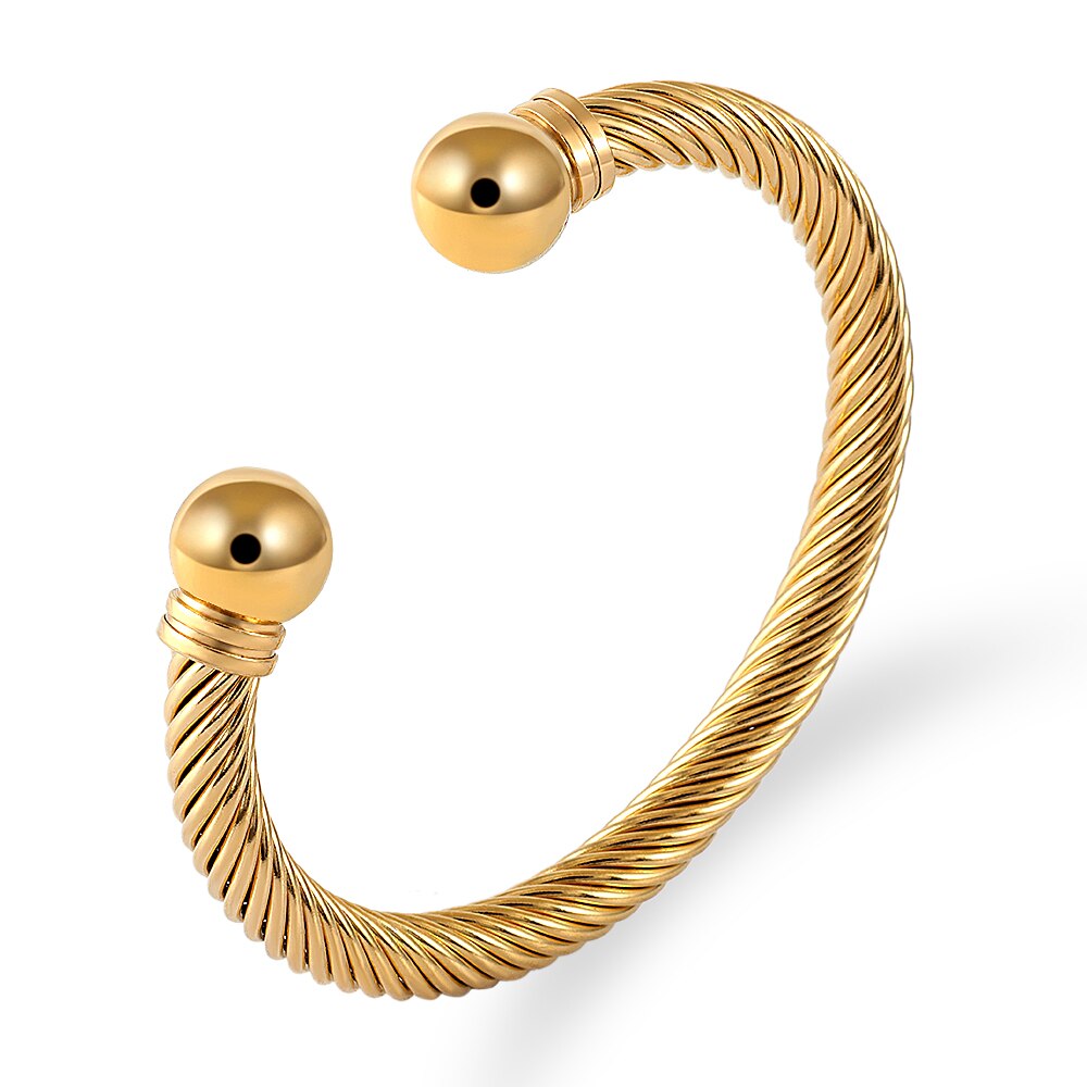 Twisted Cable Wire Bangle Cuff Bracelets for Women - Fashion Jewelry for Casual & Formal Wear - Perfect for Office, Party & Everyday Accessories