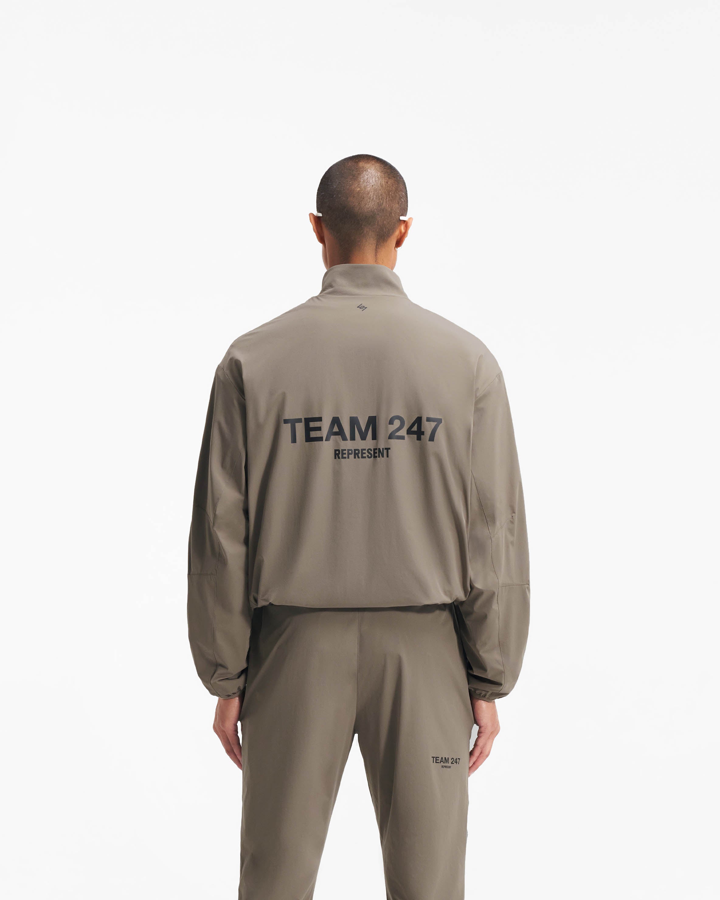 Team 247 Men's Army Green Track Jacket - Lightweight Running Hoodie for Outdoor Sports & Casual Wear
