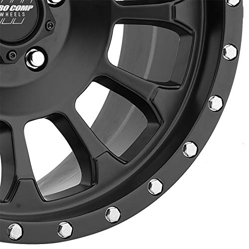 Pro Comp Alloys PRO COMP Series 34 Rockwell Satin Black Wheels 17x8.5 5x5 Bolt Pattern -6mm Offset - Durable Off-Road Rims for Jeep Wrangler & Truck Adventures