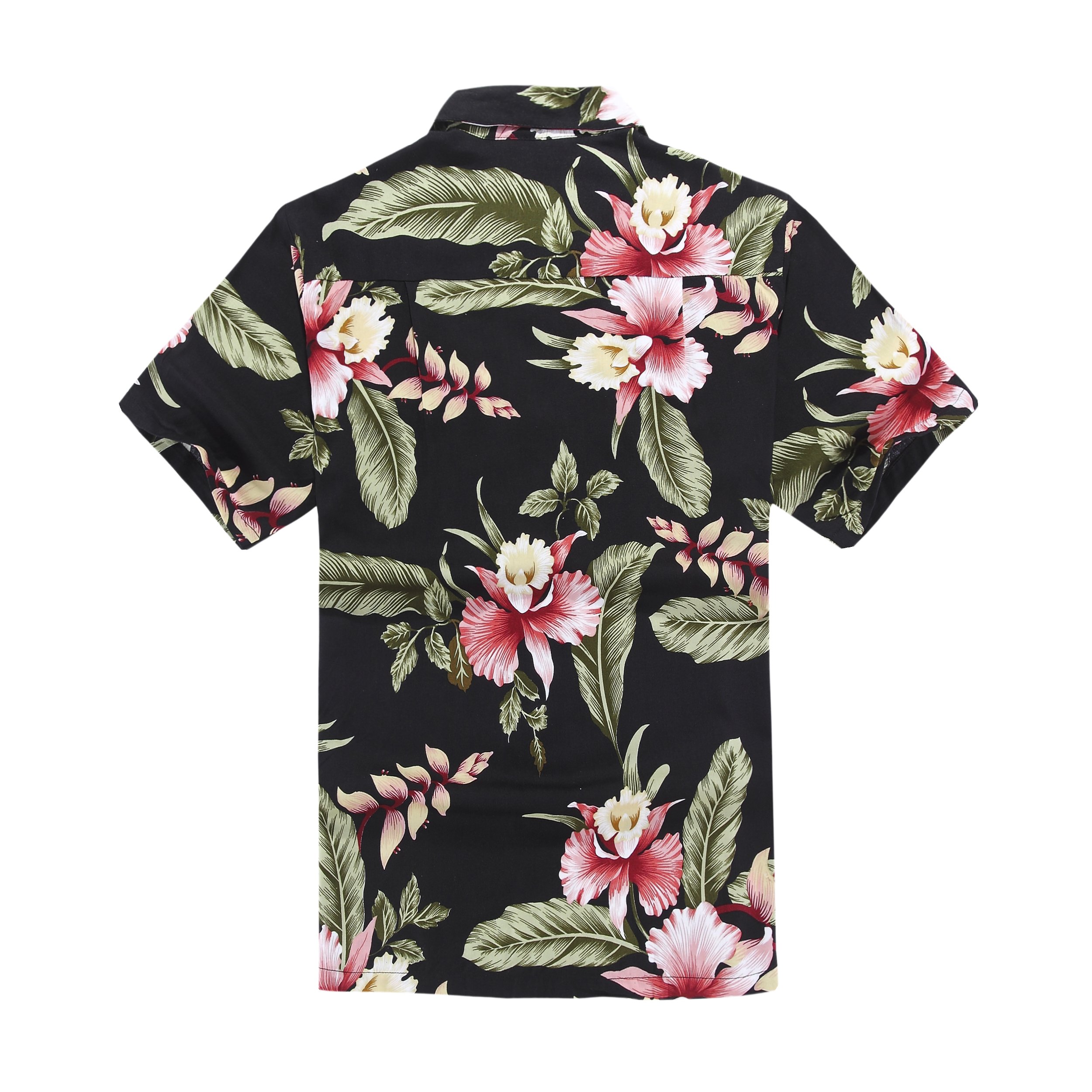 Matching Couple Hawaiian Luau Aloha Shirts & Elastic Tank Dresses - Cream Rafelsia Print for Beach Vacation, Summer Party, and Tropical Date Night